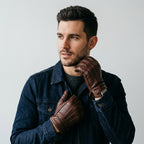 Thomas Riemer Dark Brown Peccary Leather Gloves