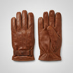 Marks & Spencer Brown Leather Gloves with Elasticated Wrist