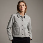 Light Grey Boxy Denim Jacket