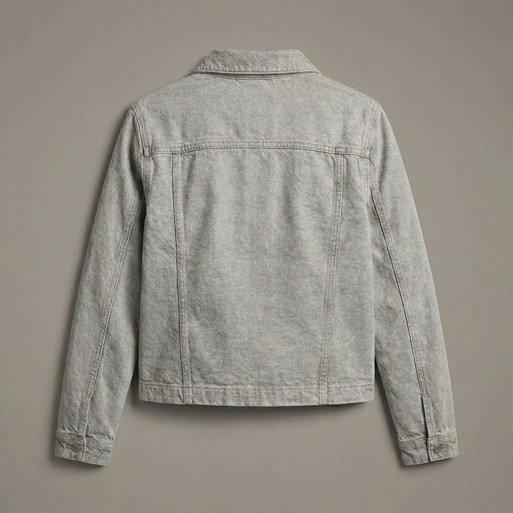 Light Grey Boxy Denim Jacket
