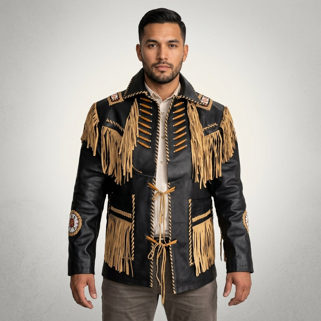 Men’s Vintage Black Cowhide Leather Jacket
