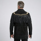 Men’s Black Suede Cowboy Leather jacket