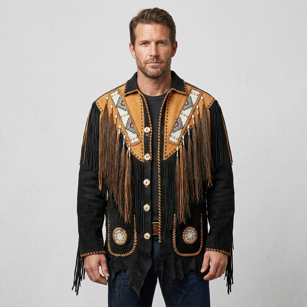 Men’s Suede Leather Cowboy Jacket