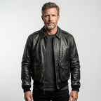 Men’s Vintage Military Flight Leather Jacket