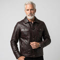 Men’s Classic Leather Harrington Jacket