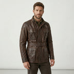 Men’s Trialmaster Panther Leather Biker Jacket