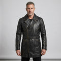 Men’s Black Leather Motorcycle Coat