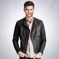 Men’s Classic Casual Black Leather Jacket