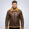Men’s Brown B3 Sheepskin Flying Aviator Jacket