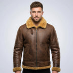 Men’s Brown B3 Sheepskin Flying Aviator Jacket