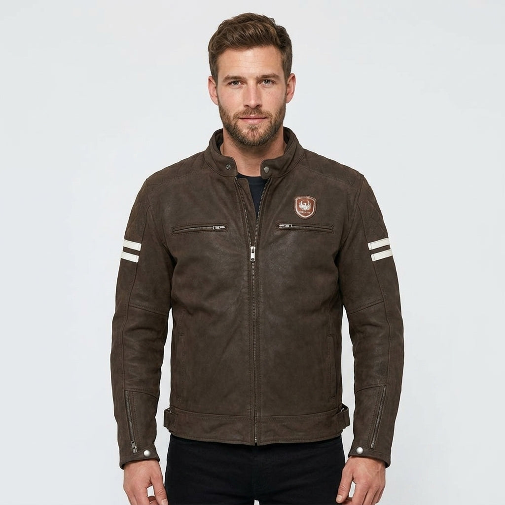 Men’s Merlin Hixon Heritage Motorcycle Jacket – Classic Vintage Biker Style