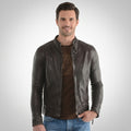 Men’s Brown Heritage Motorcycle Jacket
