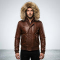 Men’s Vintage Biker Jacket with Hood