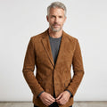 Men’s Camel Brown Suede Leather Blazer jacket