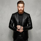 Men’s Stylish Lambskin Leather Blazer Jacket