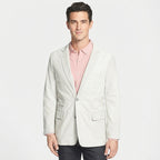 Men’s Soft White Lambskin Leather Blazer
