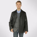 Men’s Black Lambskin Leather Coat – Premium Longline Luxury Style