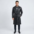 Men’s Genuine Black Leather Sport Coat – Slim Fit Smart Casual Blazer Style
