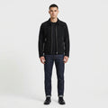 Men’s Black Suede Leather Trucker Jacket