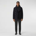 Men’s Dark Blue Wool Navy Peacoat – Classic Double-Breasted Winter Coat
