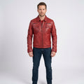 Men’s Red Winter Leather Jacket
