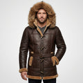 Custom Shearling Hooded Sheepskin Leather Vest for Men – Premium Winter Gilet