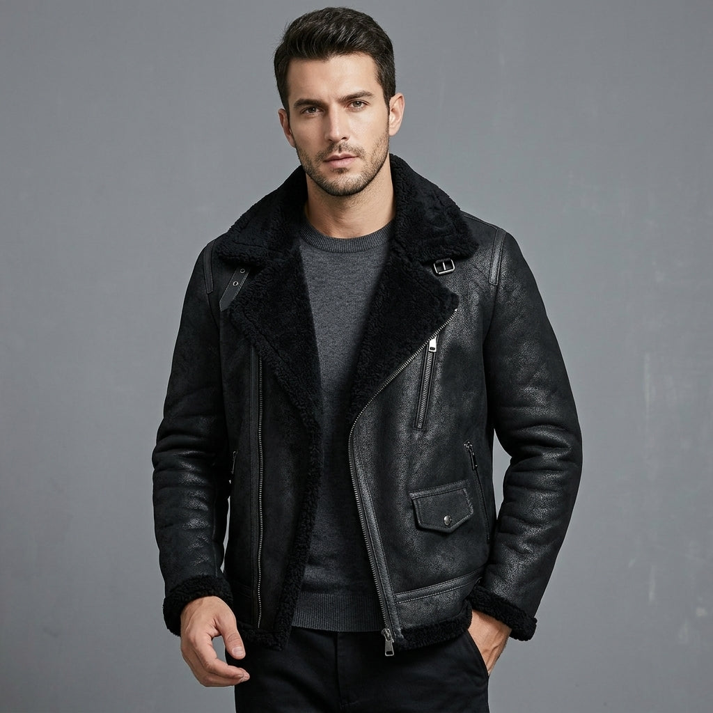 Men’s B-3 Shearling Leather Flying Jacket