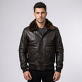 Men’s A2 Air Force Aviator Leather Flight Bomber Jacket