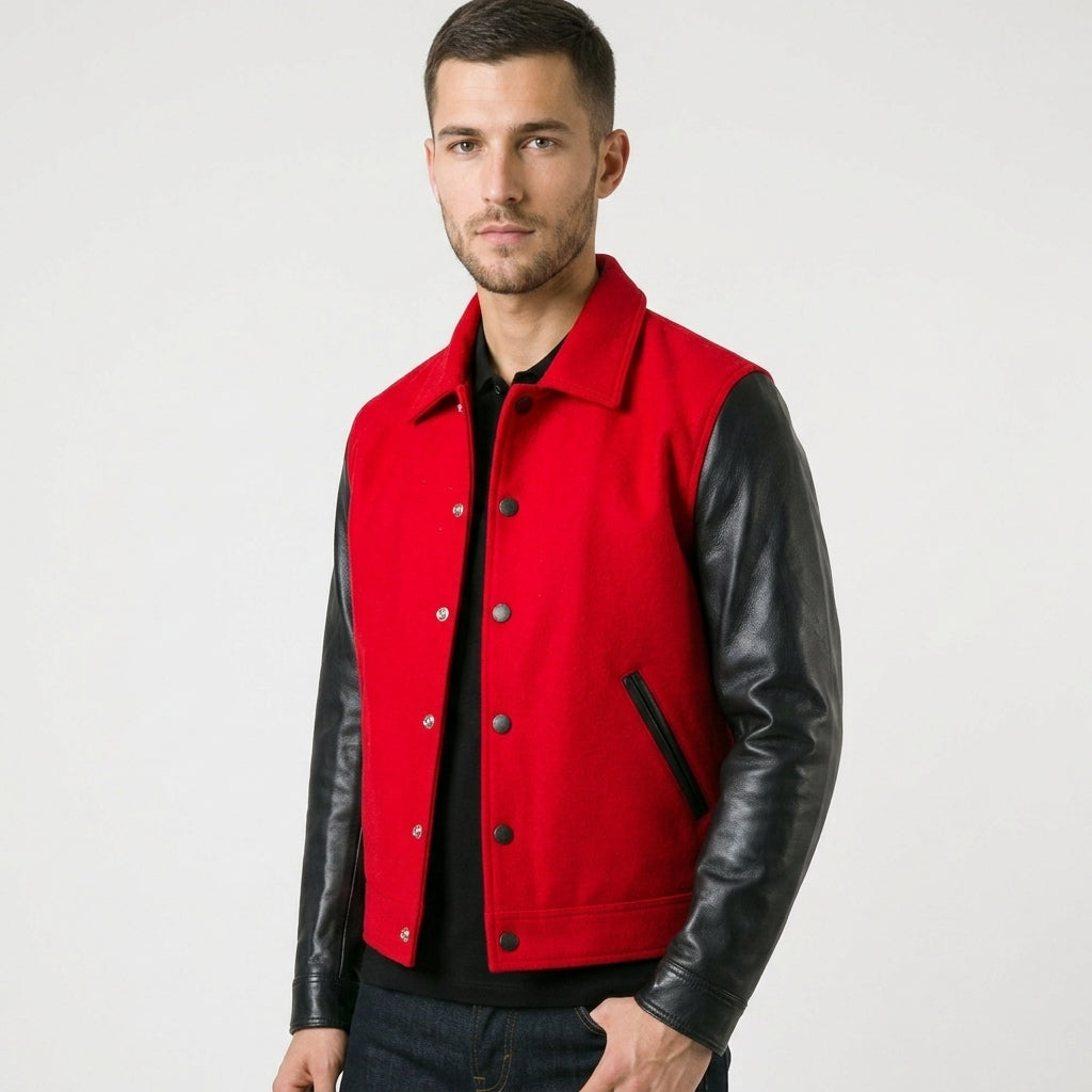 Men’s Alexandre Leather Flight Bomber Jacket – Luxury Aviator Leather Jacket