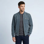 Men's Gray Suede Bomber Jacket – Premium Casual Leather Jacket