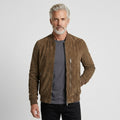 Men’s Classic Vintage Brown Suede Biker Jacket – Retro Moto Style