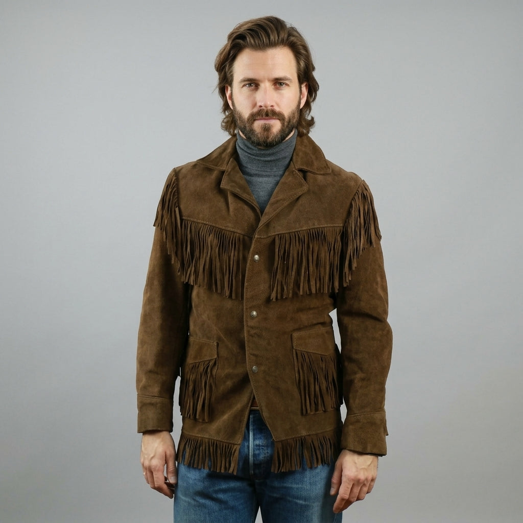 Shop Men's Western Suede Leather Jacket - Cowboy Style!