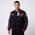 Chicago Bulls Men’s Varsity Wool Leather Jacket – Premium Letterman Style