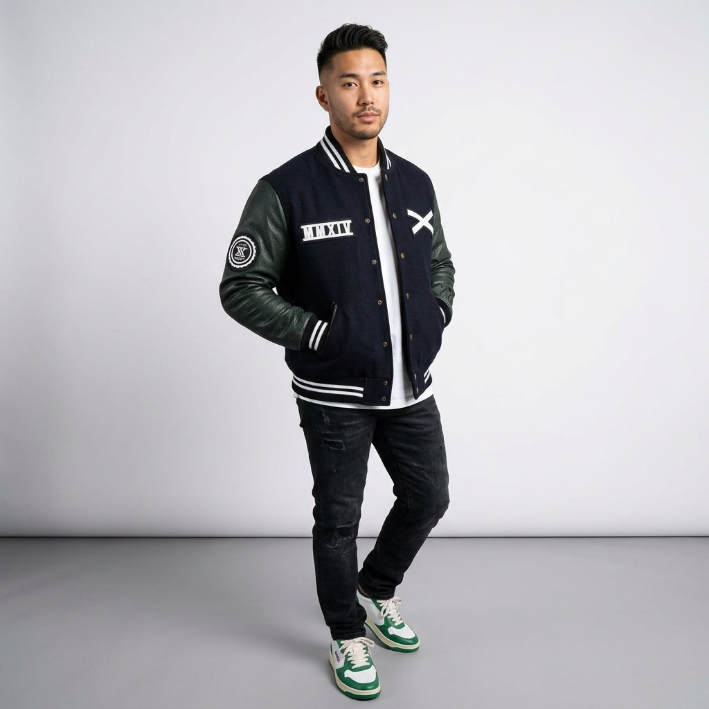 Men’s XO Tour Black Varsity Jacket – Premium Letterman Streetwear Jacket