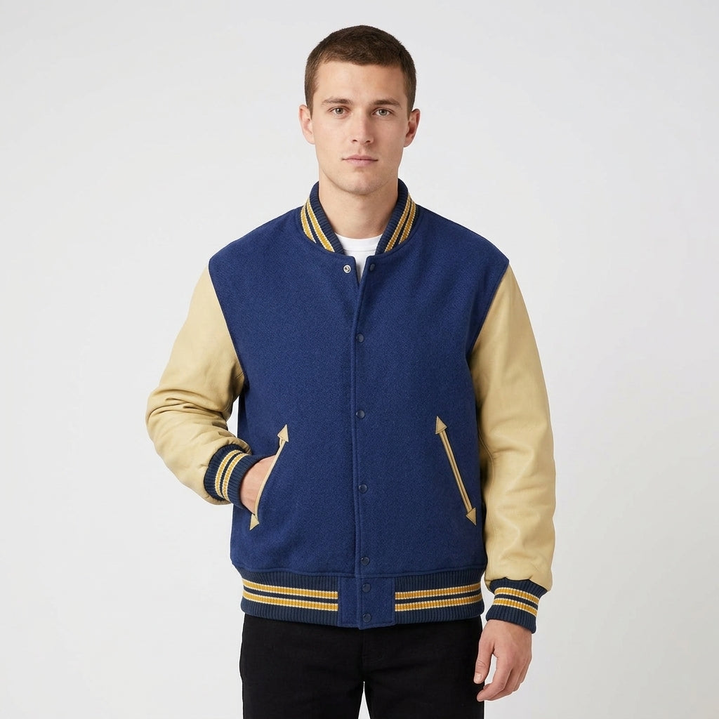 Timeless Baseball Varsity Wool Jacket – Classic Letterman Style for Men
