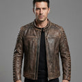 Men’s Vintage Cafe Racer Leather Jacket