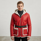 Men’s Santa Claus Red Hooded Jacket