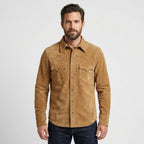 Men’s Western Cowboy Vintage Suede Leather Trucker Shirt Jacket