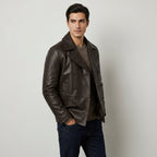 Strellson Foster Leather Peacoat Jacket