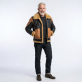 Men’s Real Shearling Leather Bomber Jacket