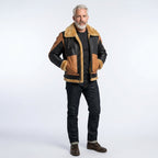 Men’s Real Shearling Leather Bomber Jacket