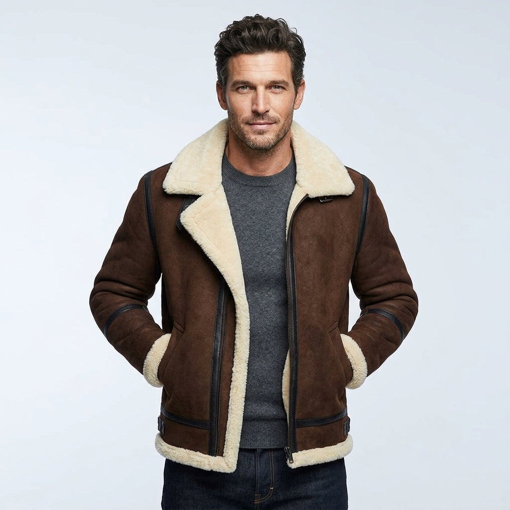 Elite B-3 Bomber Leather Jacket for Men