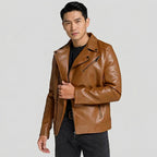 Men’s Brown Perfecto Motorcycle Biker Jacket