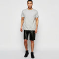 Men’s Designer Black Leather Shorts