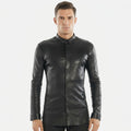 Men’s Black Leather Shirt