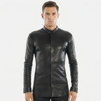 Men’s Black Leather Shirt