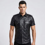 Men’s Sheep Leather Uniform-Style Shirt