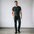 Urbansole Dark Brown Leather Belt with Silver Double-Prong Buckle