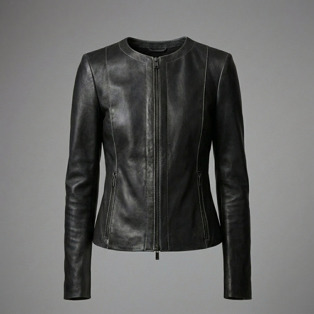 Men’s Black Essential Leather Jacket