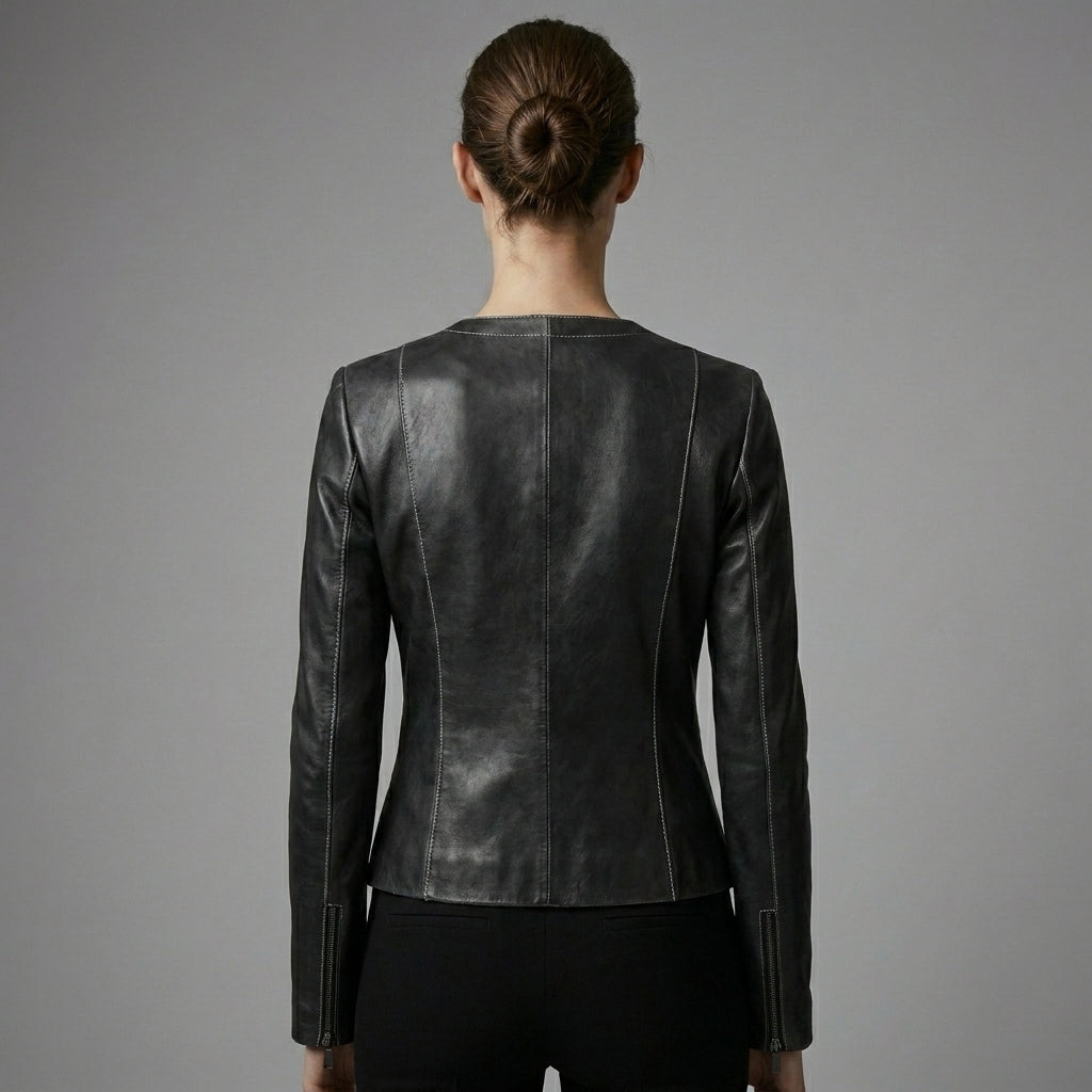 Men’s Black Essential Leather Jacket